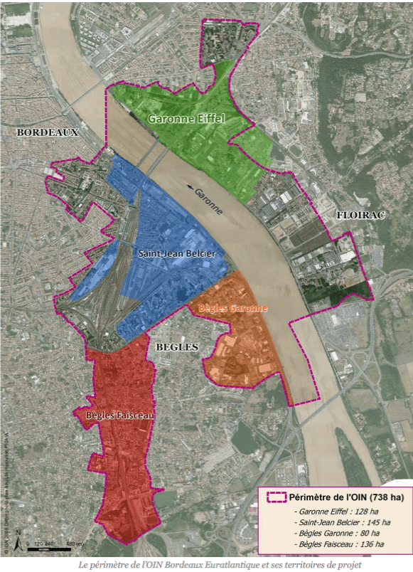 Périmètre de l'OIN Bordeaux Euratlantique